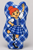 A Wee Highland Dancer™ – Royal Blue Tartan – Choice of Hair Colour