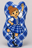A Wee Highland Dancer™ – Royal Blue Tartan – Choice of Hair Colour