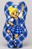 A Wee Highland Dancer™ – Royal Blue Tartan – Choice of Hair Colour