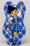 A Wee Highland Dancer™ – Royal Blue Tartan – Choice of Hair Colour