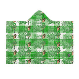 Kids Cosy Tartan Hooded Blanket  Free p&p Worldwide