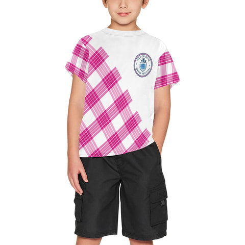 Isle of Bute Tartan Festival Youth Pink Tees - Free p&p