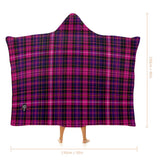 Kids Cosy Tartan Hooded Blanket  Free p&p Worldwide