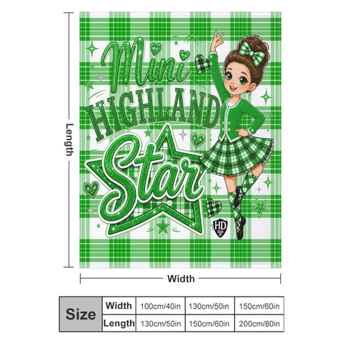 Highland Dancer Blanket - Free p&p Worldwide