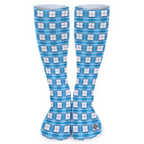 ✨ 'Jura Sky' Tartan Knee Length  Kids Socks (1 Pairs)✨