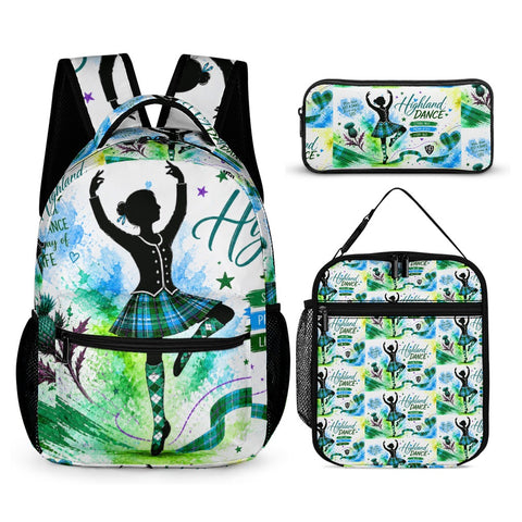 Highland Dancer Kids Backpack, Lunch Bag & Pencil Case - Free p&p Worldwide