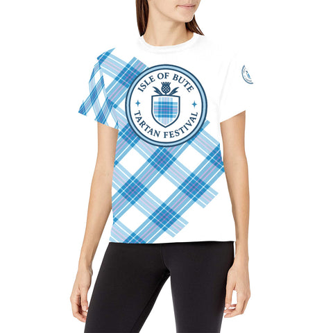 Bute Tartan Festival Women's Blue T - Free p&p