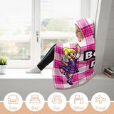 Kids Cosy Tartan Hooded Blanket (40" x 50") - Free p&p Worldwide