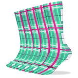 ✨ 'Iona Sky' Tartan Knee Length Kids Socks (1 Pairs)✨Free p&p UK