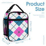 Pink & Blue Plaid - Highland Dancer Kids Tartan Backpack, Lunch Bag & Pencil Case - Free p&p Worldwide