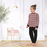 Girls' Tartan Long Pyjama Set - Free P&P Worldwide