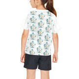 Big Girls' All Over Print Crew Neck T-Shirt(T40-2)