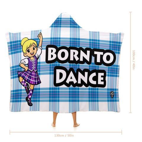 Kids Cosy Tartan Hooded Blanket (40" x 50") - Free p&p Worldwide