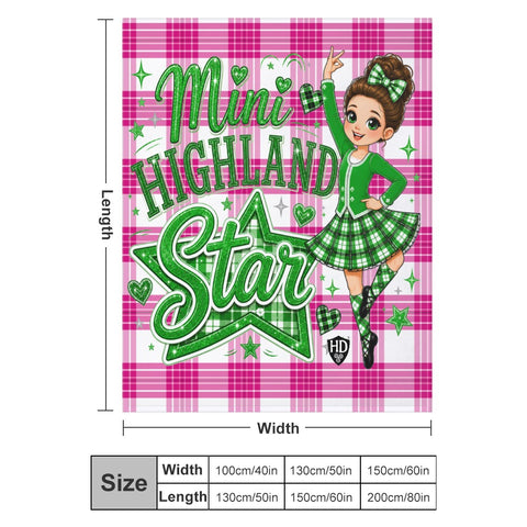 Highland Dancer Blanket - Free p&p Worldwide