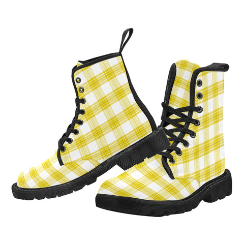 Tartan Leather Boots - Free p&p Worldwide