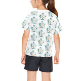 Big Girls' All Over Print Crew Neck T-Shirt(T40-2)