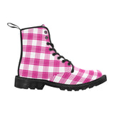 Tartan Leather Boots - Free p&p Worldwide