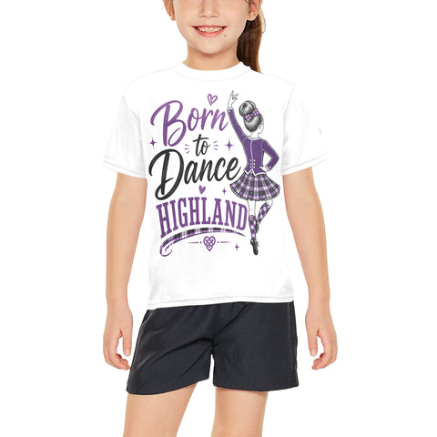 Highland Dancer Youth Crew Neck T-Shirt - FREE p&p Worldwide