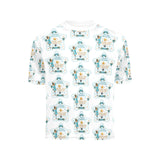 Big Girls' All Over Print Crew Neck T-Shirt(T40-2)
