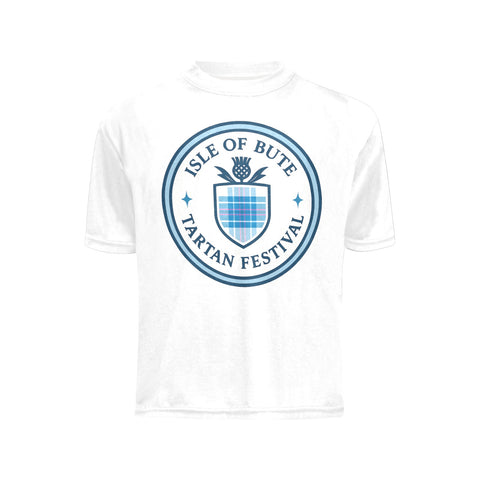Isle of Bute Tartan Festival Youth Blue Tees - Free p&p