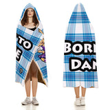 Kids Cosy Tartan Hooded Blanket (40" x 50") - Free p&p Worldwide