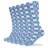 ✨ 'Bute Sky' Tartan Knee Length Kids Socks (1 Pairs)✨