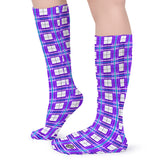 ✨ 'Gigha Sky' Tartan Knee Length Kids Socks (1 Pairs)✨