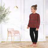 Girls' Tartan Long Pyjama Set - Free P&P Worldwide