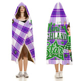 Kids Cosy Tartan Hooded Blanket  Free p&p Worldwide