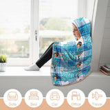 Kids Cosy Tartan Hooded Blanket  Free p&p Worldwide