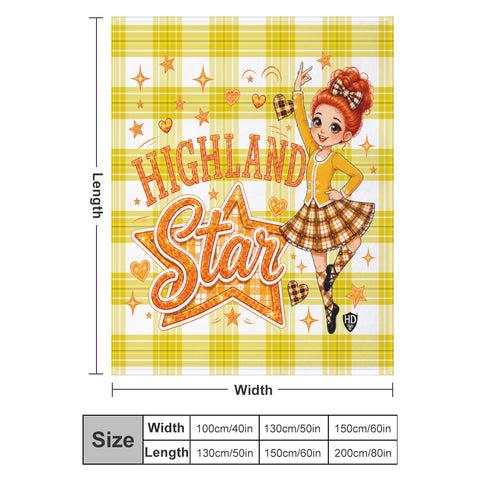 Highland Dancer Blanket - Free p&p Worldwide