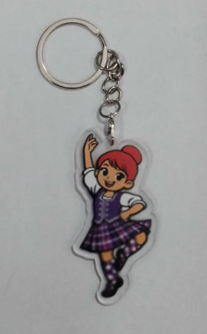 Highland Dancer KeyRing -Free p&p in UK - Discount on multiple buys