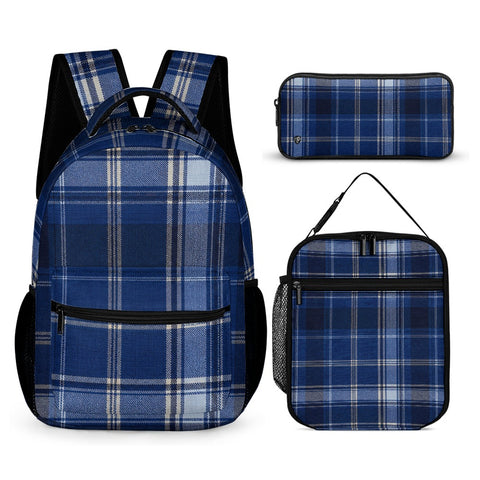 Tartan Kids Backpack, Lunch Bag & Pencil Case - Free p&p Worldwide