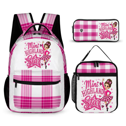 Highland Dancer Kids Backpack, Lunch Bag & Pencil Case - Free p&p Worldwide