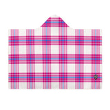 Kids Cosy Tartan Hooded Blanket (40" x 50") - Free p&p Worldwide