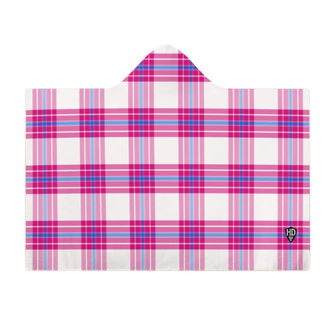 Kids Cosy Tartan Hooded Blanket (40" x 50") - Free p&p Worldwide