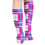 ✨'Islay Sky' Tartan Knee Length Kids Socks (1 Pairs)✨Free p&p UK