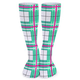 ✨ 'Iona Sky' Tartan Knee Length Kids Socks (1 Pairs)✨Free p&p UK