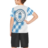 Isle of Bute Tartan Festival Youth Blue Tees - Free p&p