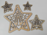 Wooden Star Decorations - Decorate yourself