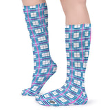 ✨ 'Bute Sky' Tartan Knee Length Kids Socks (1 Pairs)✨