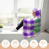 Kids Cosy Tartan Hooded Blanket  Free p&p Worldwide