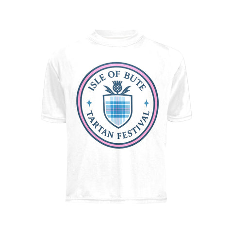 Isle of Bute Tartan Festival Youth Pink Tees - Free p&p
