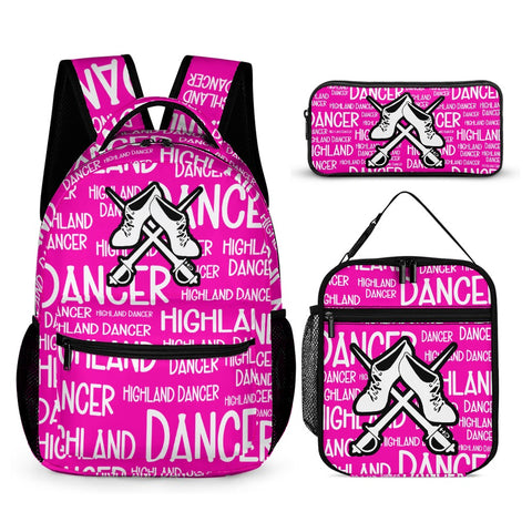 Highland Dancer Kids Backpack, Lunch Bag & Pencil Case - Free p&p Worldwide