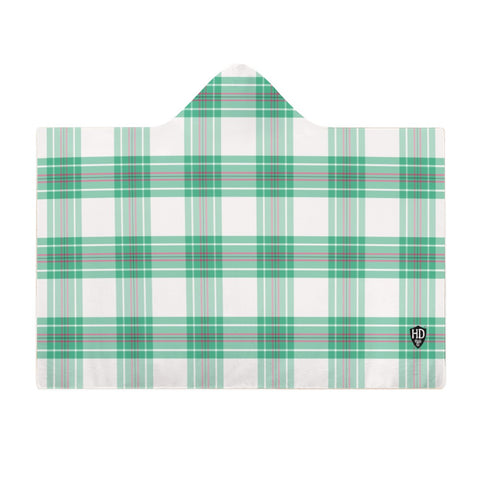 Kids Cosy Tartan Hooded Blanket (40" x 50") - Free p&p Worldwide