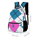 Pink & Blue Plaid - Highland Dancer Kids Tartan Backpack, Lunch Bag & Pencil Case - Free p&p Worldwide