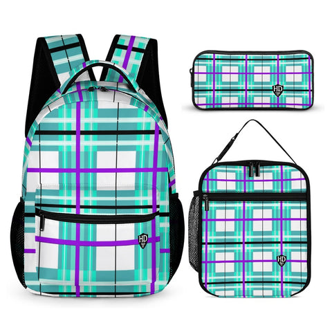 Mint Tartan - Highland Dancer Kids Tartan Backpack, Lunch Bag & Pencil Case - Free p&p Worldwide