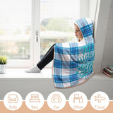 Kids Cosy Tartan Hooded Blanket  Free p&p Worldwide