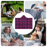 Kids Cosy Tartan Hooded Blanket  Free p&p Worldwide