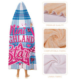 Kids Cosy Tartan Hooded Blanket  Free p&p Worldwide